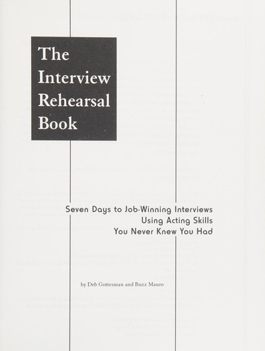 The interview rehearsal book