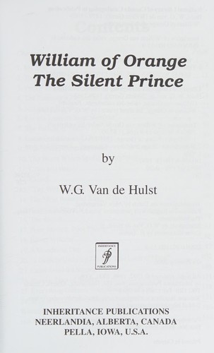 William of Orange, the silent prince