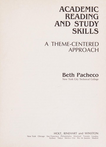 Academic reading and study skills