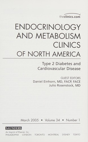 Type II Diabetes, an Issue of Endocrinology and Metabolism Clinics