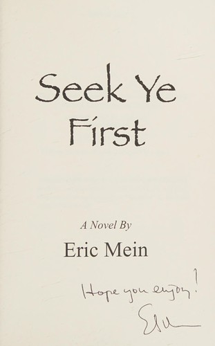 Seek ye first