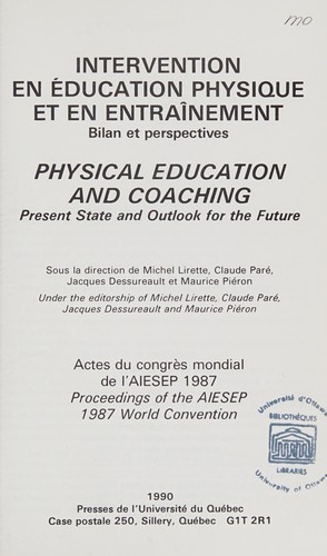 Intervention en éducation physique et en entraînement