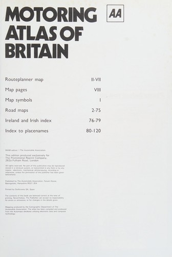 Motoring atlas of Britain