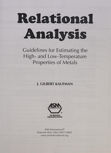 Relational analysis