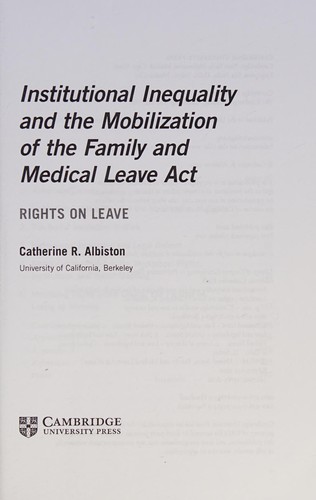 Institutional inequality and the mobilization of the Family and Medical Leave Act