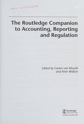 Routledge Companion to Accounting, Reporting and Regulation