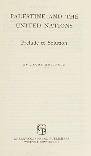 Palestine and the United Nations