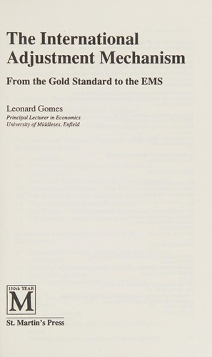The international adjustment mechanism