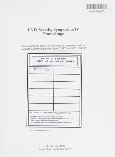 UNIX Security Symposium IV proceedings