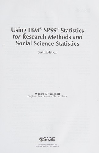 Using IBM SPSS statistics for research methods and social science statistics