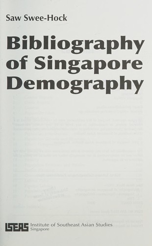 Bibliography of Singapore demography