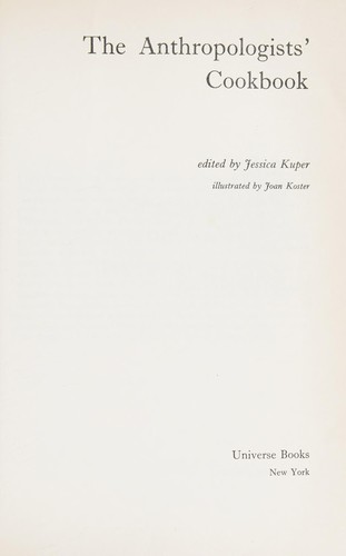 The Anthropologists' cookbook