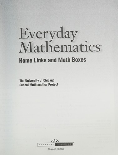 Everyday mathematics home links and math boxes