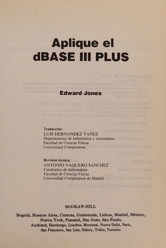 Aplique El dBASE III Plus