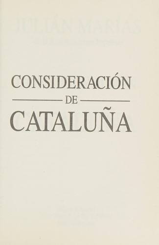 Consideración de Cataluña