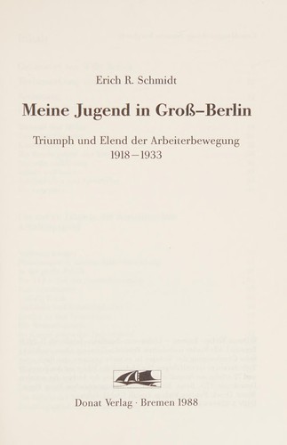 Meine Jugend in Gross-Berlin