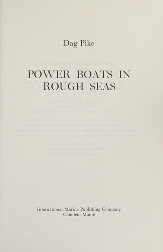 Power boats in rough seas
