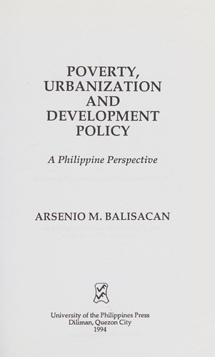 Poverty, urbanization, and development policy
