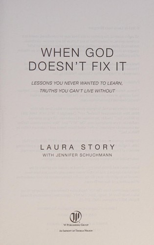 When God Doesn't Fix It