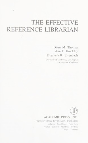 The effective reference librarian