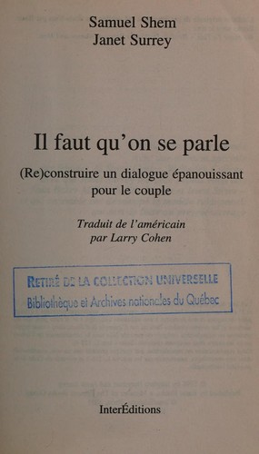 Il faut qu'on se parle