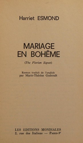 Mariage en Bohême