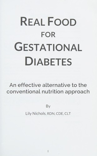 Real Food for Gestational Diabetes