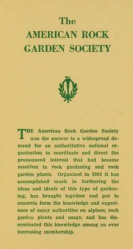 The American Rock Garden Society
