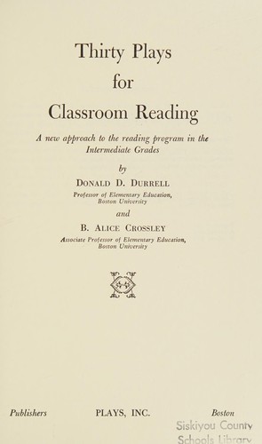 Thirty plays for classroom reading