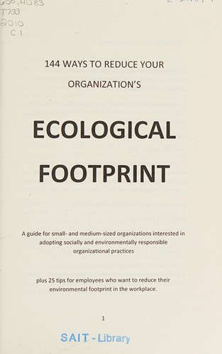 144 ways to reduce your organization's ecological footprint