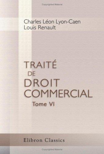 Traité de droit commercial