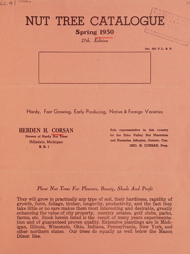 Nut tree catalogue, spring 1950