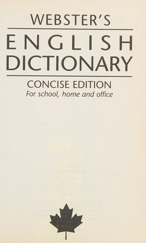 Webster's English dictionary
