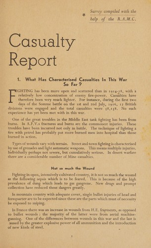 Casualty report