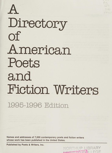 A Directory of American Poets and Fiction Writers 1995-1996 (Directory of American Poets and Fiction Writers)