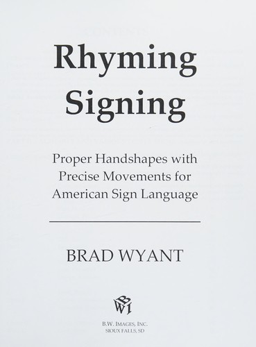 Rhyming signing