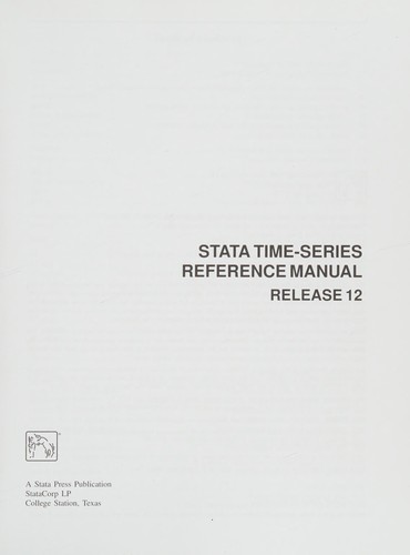 Stata time-series reference manual