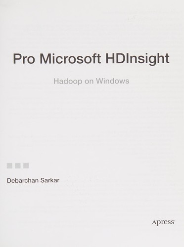 Pro Microsoft HDInsight