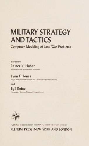 Military Strategy and Tactics:Computer Modeling of Land War Problems