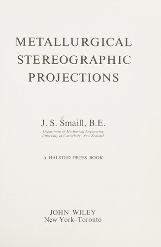 Metallurgical stereographic projections