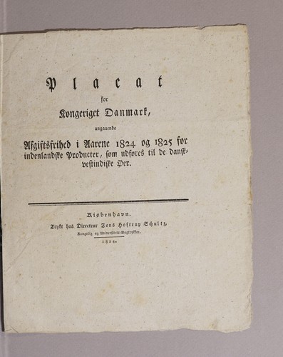 Placat for kongeriget Danmark