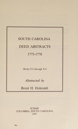 South Carolina deed abstracts