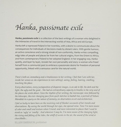 Hanka, passionate exile