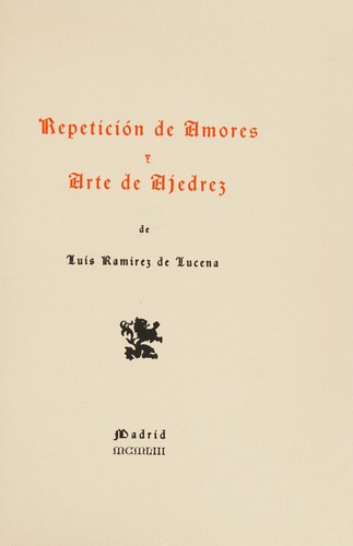 Luis de Lucena Repetición de Amores