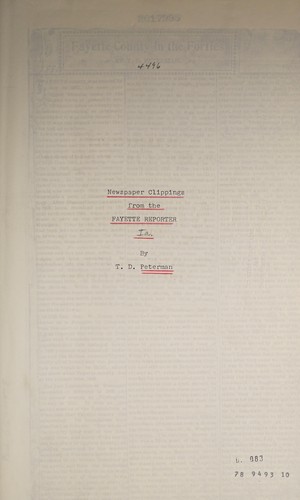 Newspaper clippings from the Fayette reporter [in Iowa, 1904-1912]