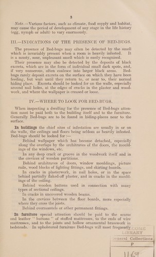 Memorandum on the bed-bug and how to deal with it