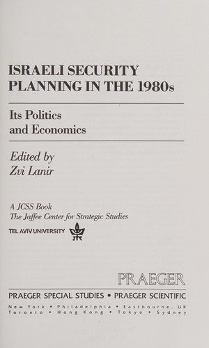 Israeli security planning in the 1980s