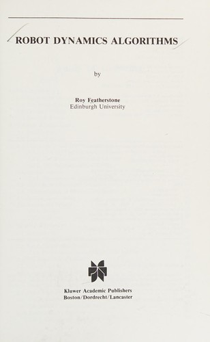 Robot dynamics algorithms