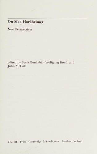 On Max Horkheimer