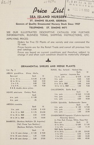 Price list